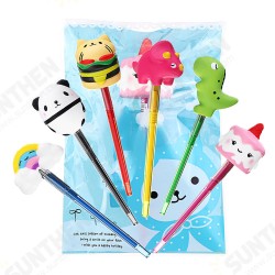Squishy Pen Cap Panda Dinosaur Unicorn Cake Animal Slow Rising Jumbo With Pen Stress Relief Toys Student School Supplies Office Gift Squishy Pen Cap Panda Dinosaur Unicorn Cake Animal Slow Rising Jumbo With Pen Stress Relief Toys Student School Supplies Office Gift
