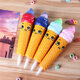 Squishy Pen Cap Smile Face Ice Cream Cone Slow Rising Jumbo With Pen Stress Relief Toys Student Office Gift