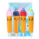 Squishy Pen Cap Smile Face Ice Cream Cone Slow Rising Jumbo With Pen Stress Relief Toys Student Office Gift