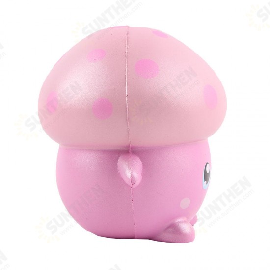 Squishy Pink Mushroom Doll 11cm Soft Slow Rising Collection Gift Decor Toy With Packing