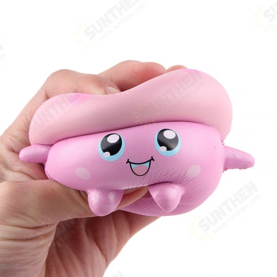 Squishy Pink Mushroom Doll 11cm Soft Slow Rising Collection Gift Decor Toy With Packing