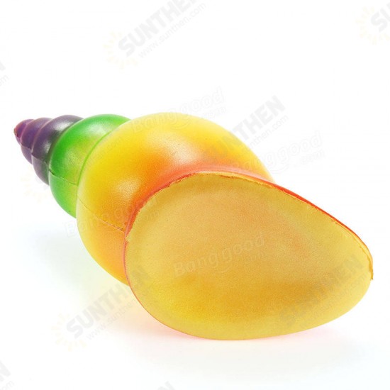 Squishy Rainbow Conch 14cm Slow Rising With Packaging Collection Gift Decor Soft Squeeze Toy