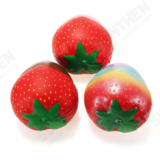 Squishy Rainbow Jam Chocolate Strawberry Jumbo 10cm Soft Slow Rising Fruit Collection Gift Decor Toy Squishy Rainbow Jam Chocolate Strawberry Jumbo 10cm Soft Slow Rising Fruit Collection Gift Decor Toy
