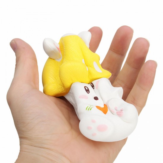 Squishy Slow Rising 12.5CM Mushroom Carrot Bunny Rabbit Phone Straps Pendant Toy Original Packaging