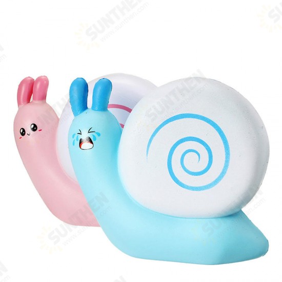 Squishy Snail Pink Blue Jumo 12cm Slow Rising With Packaging Collection Gift Decor Toy