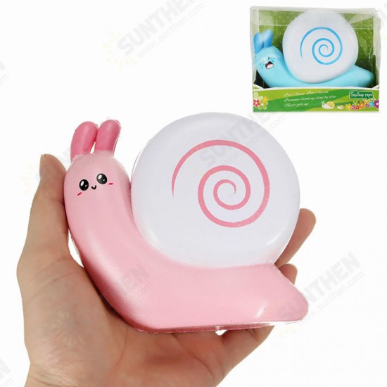 Squishy Snail Pink Blue Jumo 12cm Slow Rising With Packaging Collection Gift Decor Toy