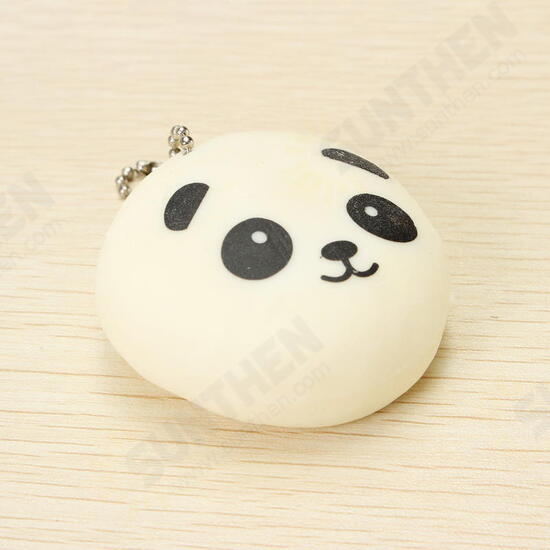 Squishy Squeeze Panda Sticky Rice Ball 5cm Collection Ball Chain Phone Strap Decor Gift Toy