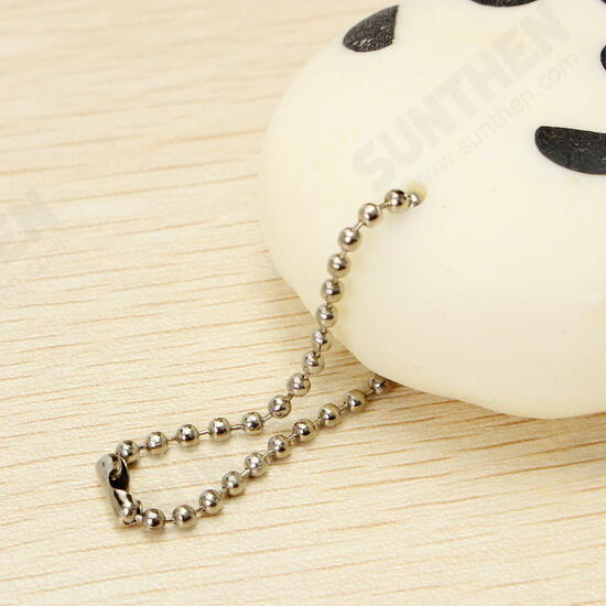 Squishy Squeeze Panda Sticky Rice Ball 5cm Collection Ball Chain Phone Strap Decor Gift Toy