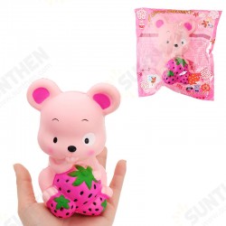 Squishy Strawberry Rat 13CM Slow Rising Soft Toy Stress Relief Gift Collection With Packing Squishy Strawberry Rat 13CM Slow Rising Soft Toy Stress Relief Gift Collection With Packing