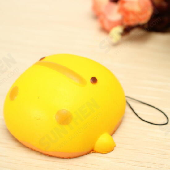 Squishy Yellow Duck Soft Cute Kawaii Phone Bag Strap Toy Gift 7*6.5*4cm