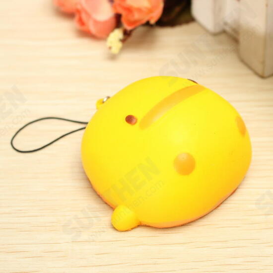 Squishy Yellow Duck Soft Cute Kawaii Phone Bag Strap Toy Gift 7*6.5*4cm