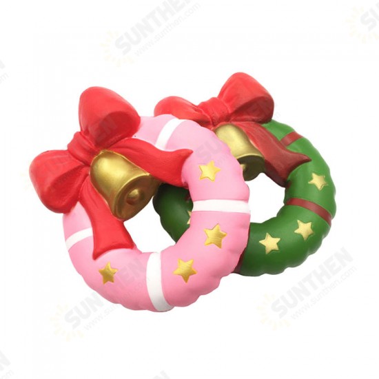 Christmas Jingle Bell Donut Squishy 13cm Gift Slow Rising Original Packaging Soft Decor Toy