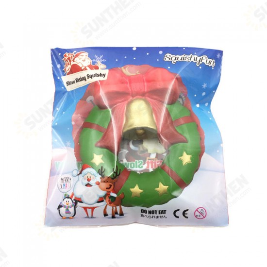 Christmas Jingle Bell Donut Squishy 13cm Gift Slow Rising Original Packaging Soft Decor Toy