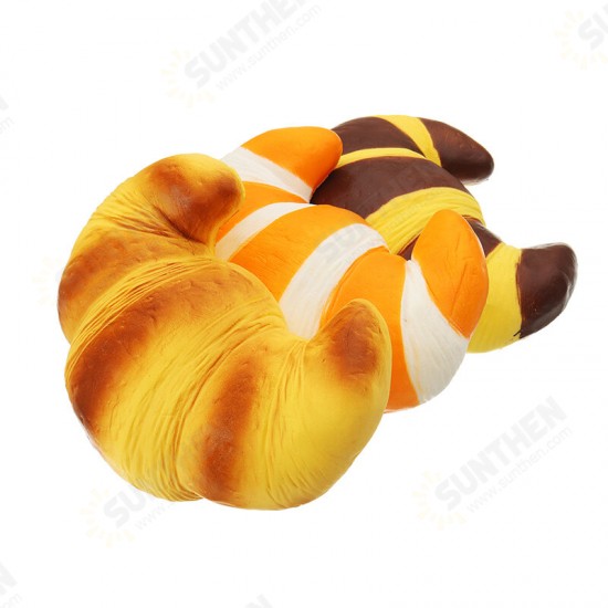 Jumbo Croissant Squishy Bread Super Slow Rising 18x12cm Squeeze Collection Toy Fun Gift