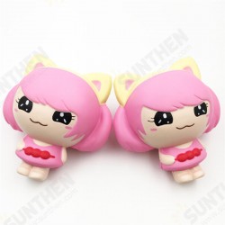 Pink Little Girl Squishy Hanging Decoration 12CM Cute Doll Gift Collection Packaging Pink Little Girl Squishy Hanging Decoration 12CM Cute Doll Gift Collection Packaging