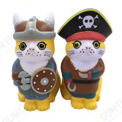 Squishy Viking Pirate Cat Kitten Cosplay 13.5*9*7CM Licensed Slow Rising With Packaging Squishy Viking Pirate Cat Kitten Cosplay 13.5*9*7CM Licensed Slow Rising With Packaging