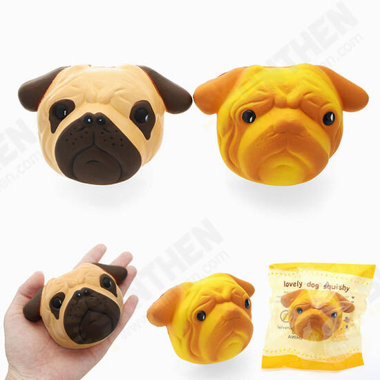 Dog Puppy Face Bread Squishy 11cm Slow Rising With Packaging Collection Gift Decor Toy