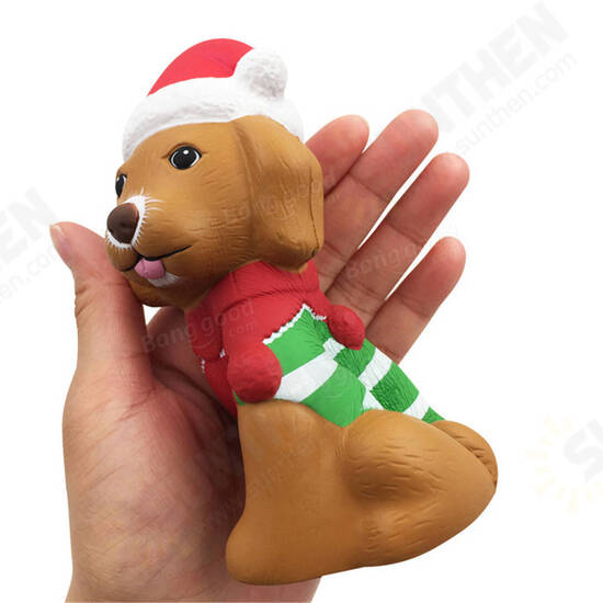 Christmas Puppy Squishy 13*8.5*6.5CM Licensed Slow Rising With Packaging Collection Gift