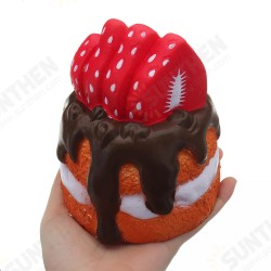 Strawberry Chocolate Cake Squishy 11*11*14 CM Slow Rising Collection Gift Soft Toy Strawberry Chocolate Cake Squishy 11*11*14 CM Slow Rising Collection Gift Soft Toy