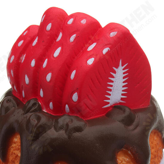 Strawberry Chocolate Cake Squishy 11*11*14 CM Slow Rising Collection Gift Soft Toy