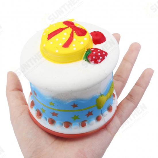 Strawberry Cream Cake Squishy 8*8CM Jumbo Slow Rising Rebound Toys With Packaging Gift Collection