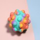 Stress Relief Pops 3D Silicone Decompression Vent Rainbow Push Bubble Ball Fidget Toy