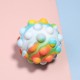 Stress Relief Pops 3D Silicone Decompression Vent Rainbow Push Bubble Ball Fidget Toy