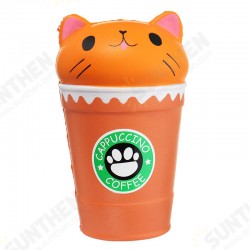Sunny Squishy Cat Coffee Cup 13.5*8.5CM Slow Rising Soft Animal Toy Gift With Packing Sunny Squishy Cat Coffee Cup 13.5*8.5CM Slow Rising Soft Animal Toy Gift With Packing