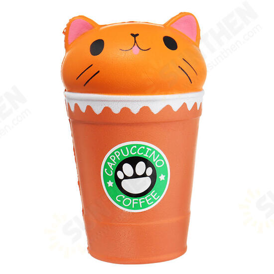 Sunny Squishy Cat Coffee Cup 13.5*8.5CM Slow Rising Soft Animal Toy Gift With Packing