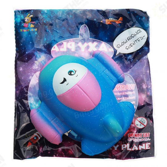 12CM Cute Galaxy Airplane Plane Squishy Slow Rising Squeeze Toy Kids Gift With Packaging