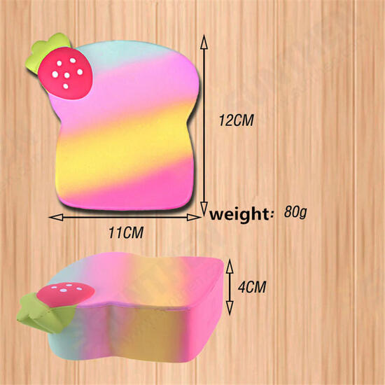 Squishy Marshmallow Toast Bread 10*12*4cm Slow Rising With Packaging Collection Gift Soft Toy