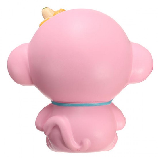 Squishy Monkey Slow Rising 12cm with Original Packaging Blue and Pink