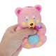 Squishy Strawberry Bear Holding Honey Pot Pink Slow Rising With Packaging Collection Gift Toy