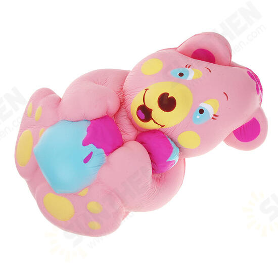 Squishy Strawberry Bear Holding Honey Pot Pink Slow Rising With Packaging Collection Gift Toy