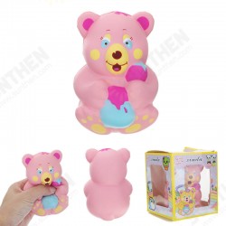 Squishy Strawberry Bear Holding Honey Pot Pink Slow Rising With Packaging Collection Gift Toy Squishy Strawberry Bear Holding Honey Pot Pink Slow Rising With Packaging Collection Gift Toy