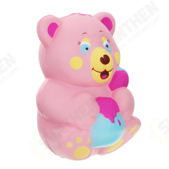 Squishy Strawberry Bear Holding Honey Pot Pink Slow Rising With Packaging Collection Gift Toy