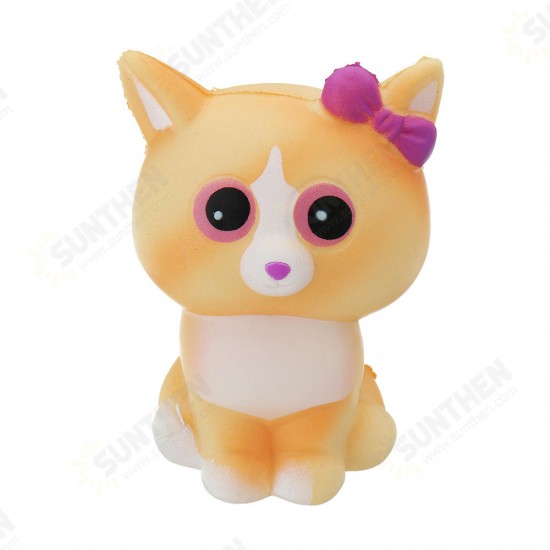 Yellow Cat Squishy 10*6CM Slow Rising With Packaging Collection Gift Soft Toy