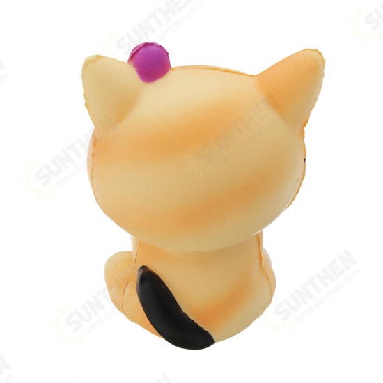 Yellow Cat Squishy 10*6CM Slow Rising With Packaging Collection Gift Soft Toy