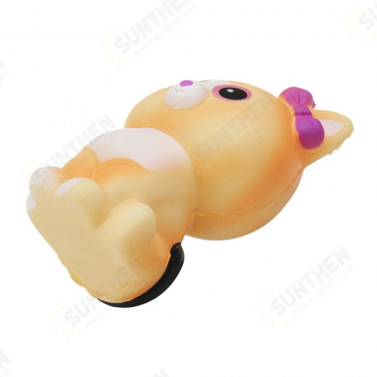 Yellow Cat Squishy 10*6CM Slow Rising With Packaging Collection Gift Soft Toy