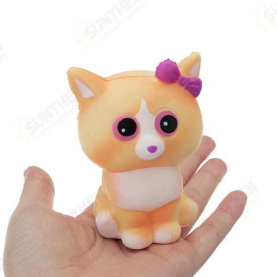 Yellow Cat Squishy 10*6CM Slow Rising With Packaging Collection Gift Soft Toy