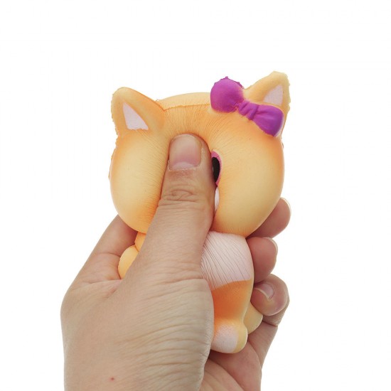 Yellow Cat Squishy 10*6CM Slow Rising With Packaging Collection Gift Soft Toy