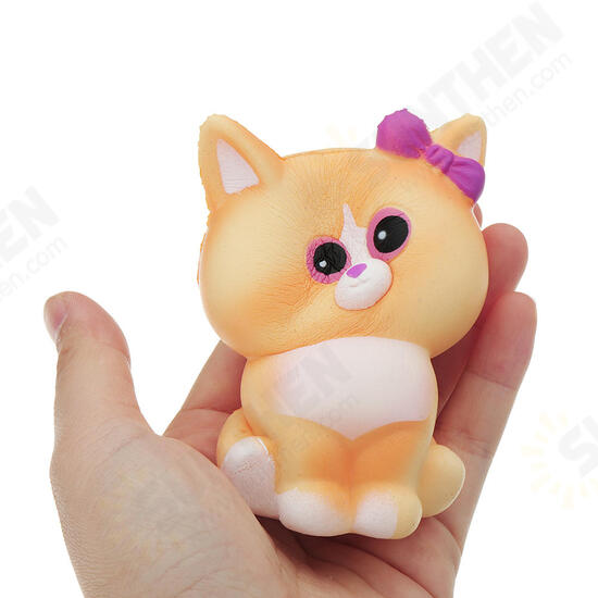 Yellow Cat Squishy 10*6CM Slow Rising With Packaging Collection Gift Soft Toy