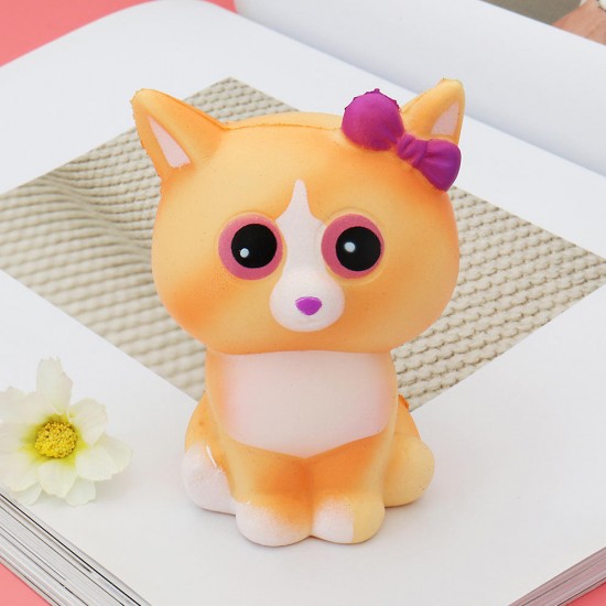Yellow Cat Squishy 10*6CM Slow Rising With Packaging Collection Gift Soft Toy