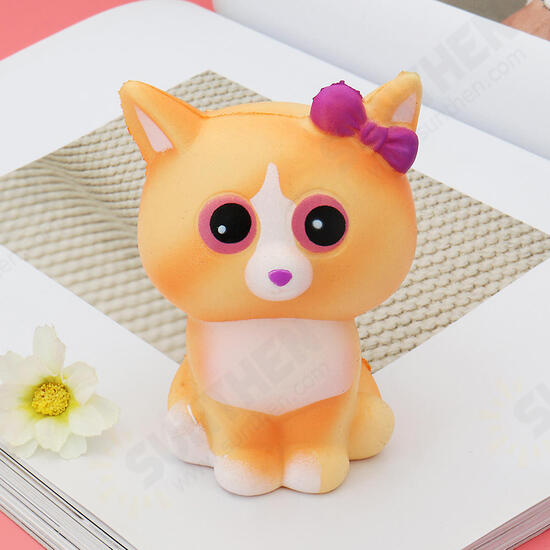 Yellow Cat Squishy 10*6CM Slow Rising With Packaging Collection Gift Soft Toy