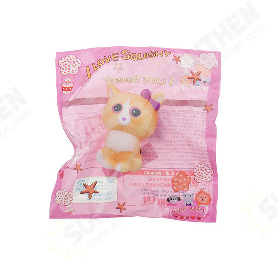 Yellow Cat Squishy 10*6CM Slow Rising With Packaging Collection Gift Soft Toy