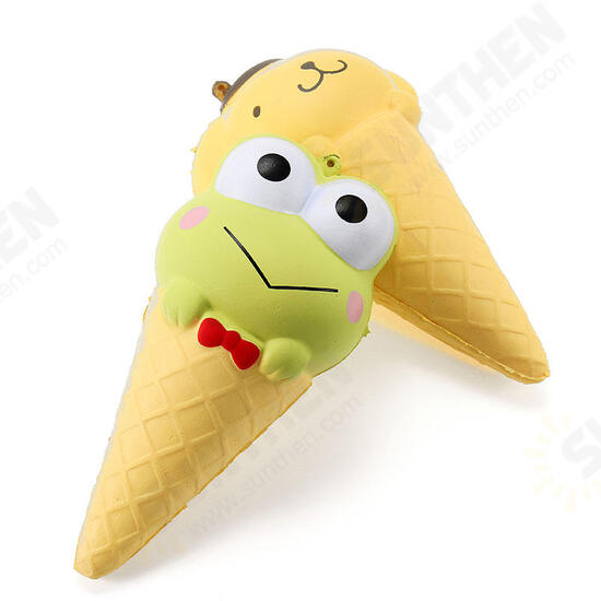 Squishy Ice Cream Cone Cartoon Frog Pudding Puppy Cute Collection Gift Decor Soft Toy