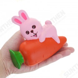 Squishy Rabbit Bunny Holding Carrot 13cm Slow Rising With Packaging Collection Gift Decor Toy Squishy Rabbit Bunny Holding Carrot 13cm Slow Rising With Packaging Collection Gift Decor Toy