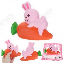 Squishy Rabbit Bunny Holding Carrot 13cm Slow Rising With Packaging Collection Gift Decor Toy Squishy Rabbit Bunny Holding Carrot 13cm Slow Rising With Packaging Collection Gift Decor Toy
