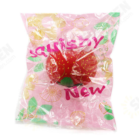 Squishy Strawberry With Jam Jumbo 10cm Soft Slow Rising With Packaging Collection Gift Decor