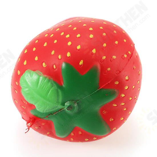 Squishy Strawberry With Jam Jumbo 10cm Soft Slow Rising With Packaging Collection Gift Decor